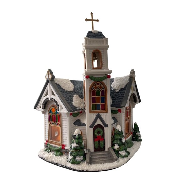 St Nicholas Square Country Chapel 2005 Lighted Village Christmas Holiday Decor - Picture 1 of 9